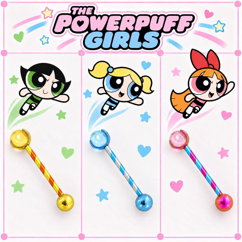Powerpuff Girls-inspired colorful titanium jewelry series by CRUX Jewelry