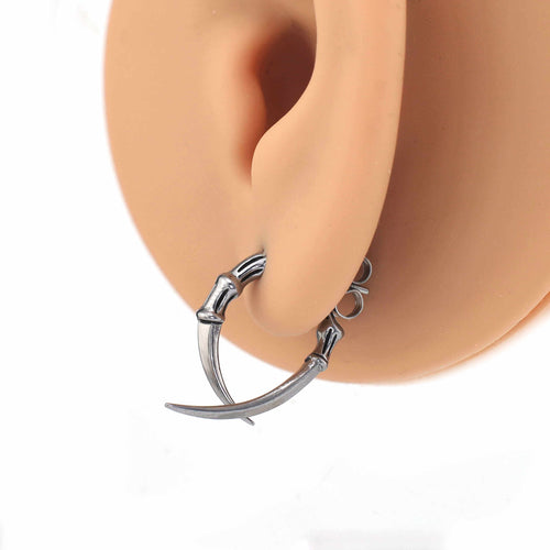 20G Dünne Nadel-Ohrstecker mit Adlerkralle aus Edelstahl 