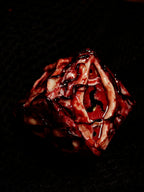Handmade "Prison Realm" D6 Dice | Jujutsu Kaisen Inspired Cursed Object Resin Die | Fleshy Monster Eye | Macabre RPG Tabletop Dice