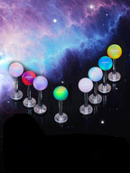 Nebula Opal Titan-Ohrstecker mit Innengewinde 