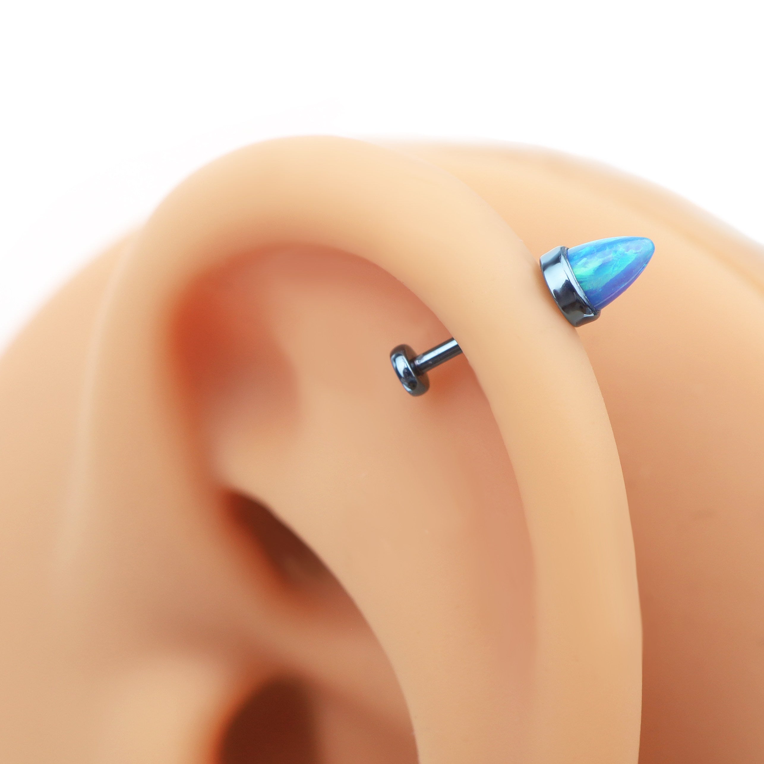 Spike Opal Gewindeloser Titan-Nasenstecker 