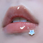 Cute Bubbly Star Titanium Labret Stud - Implant Grade Cartilage & Lip Piercing