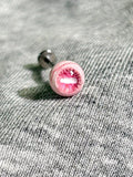 Titanium Horizontal Slit Eyeball Piercing Stud | Goat Eye Labret