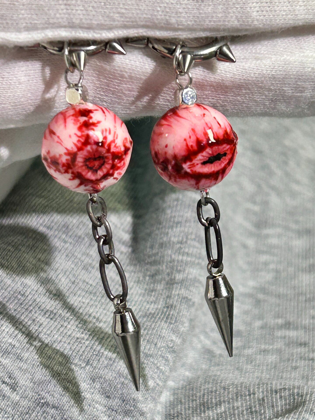 Flesh and Blood | Macabre Body Horror Spike Drop Earrings