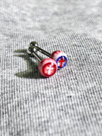 Tears of the Fallen Heretic | Titanium Holy Cross Eyeball Stud