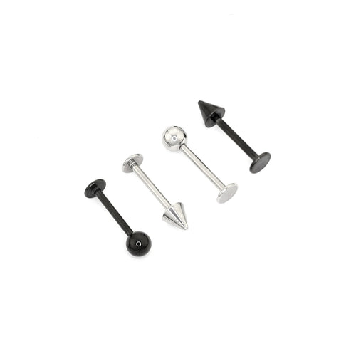 Labret-Stecker aus Edelstahl mit Außengewinde (Standard-Spike) 