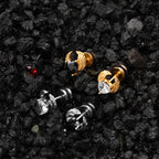 Paire de boucles d'oreilles en acier inoxydable avec pendentifs en forme d'aile et zircon cubique en forme de cœur 