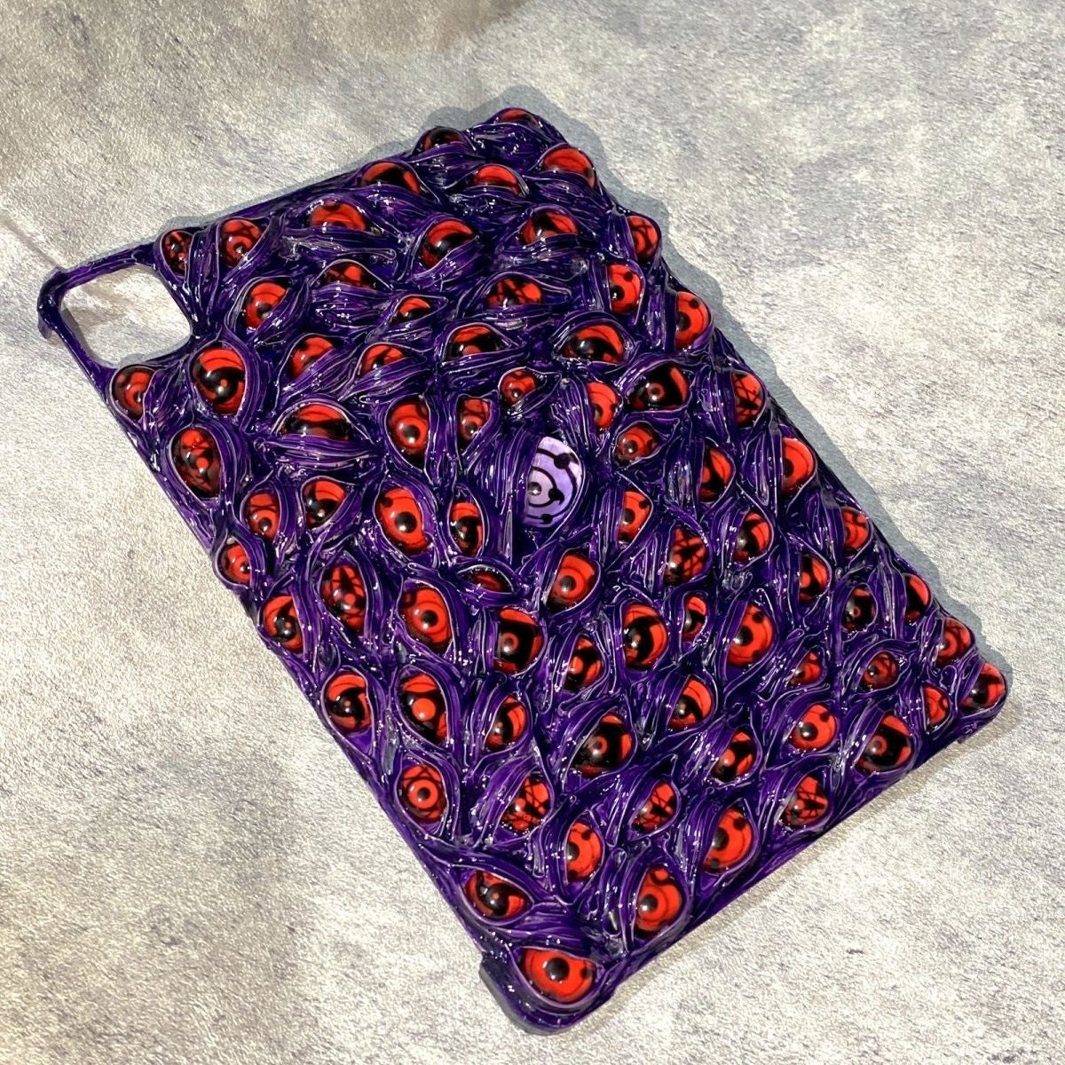 "The Awakening" 3D Giant Monster Eye iPad Case | Premium Textured Demon Skin Cover (Sharingan & Cat Eye)