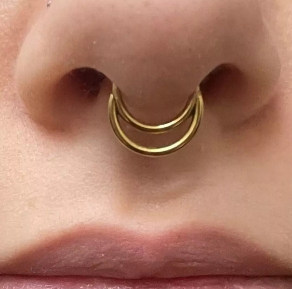 16G Moon Edelstahl-Segment-Hoop-Reifen 
