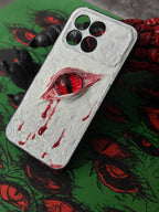 "Blood Tears" Handmade 3D Phone Case | Gothic Horror Weeping Eye Art | Custom Texture Cover