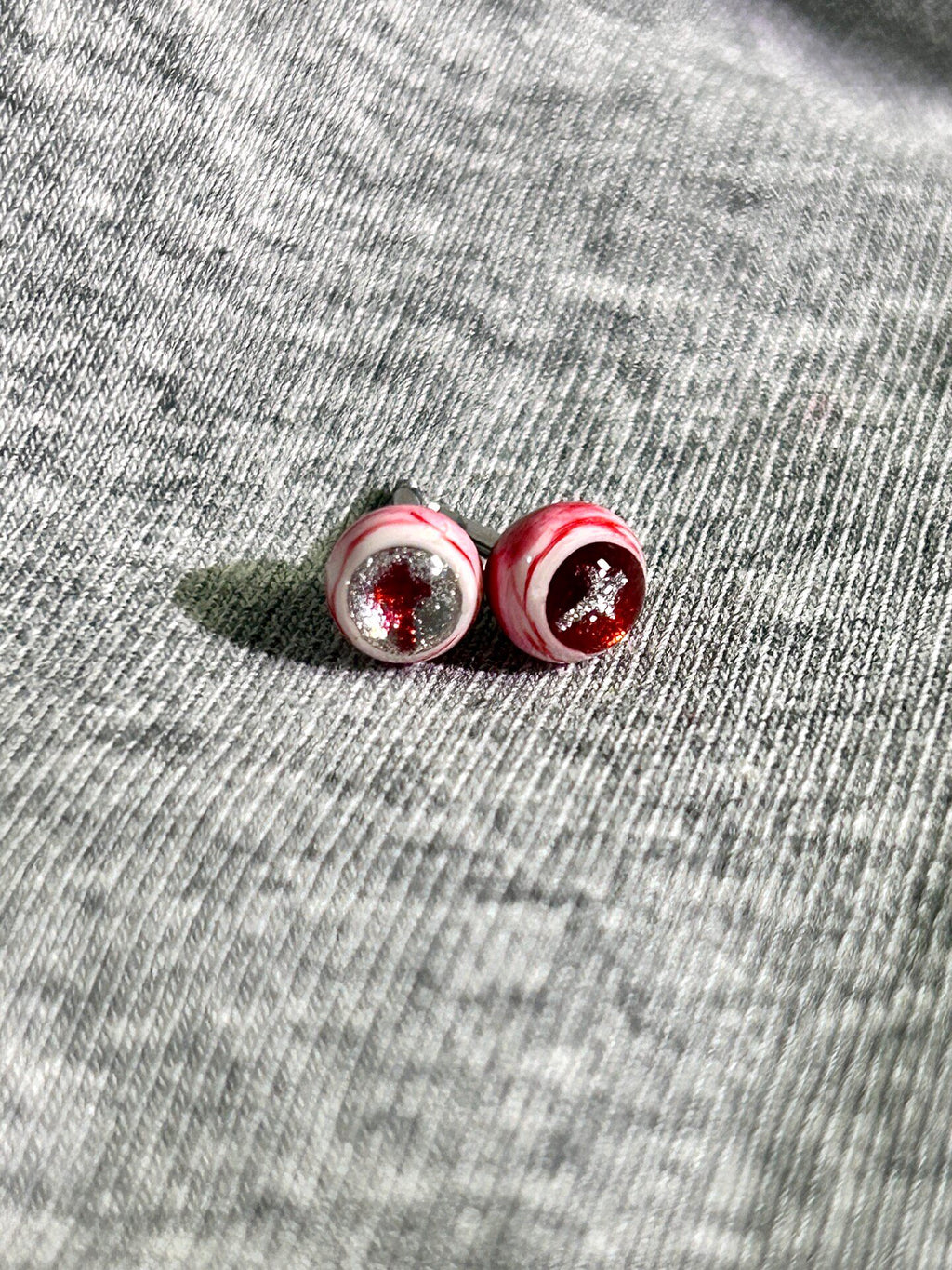 Titanium Glitter Core Eyeball Piercing Stud | Vampire Goth Jewelry