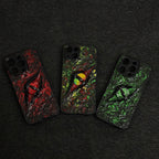 "Elemental Chaos" Marbled Dragon Eye 3D Phone Case | Swirling Texture Resin Cover