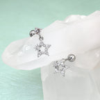 Clous d'oreilles fins 20G avec mini CZSta 