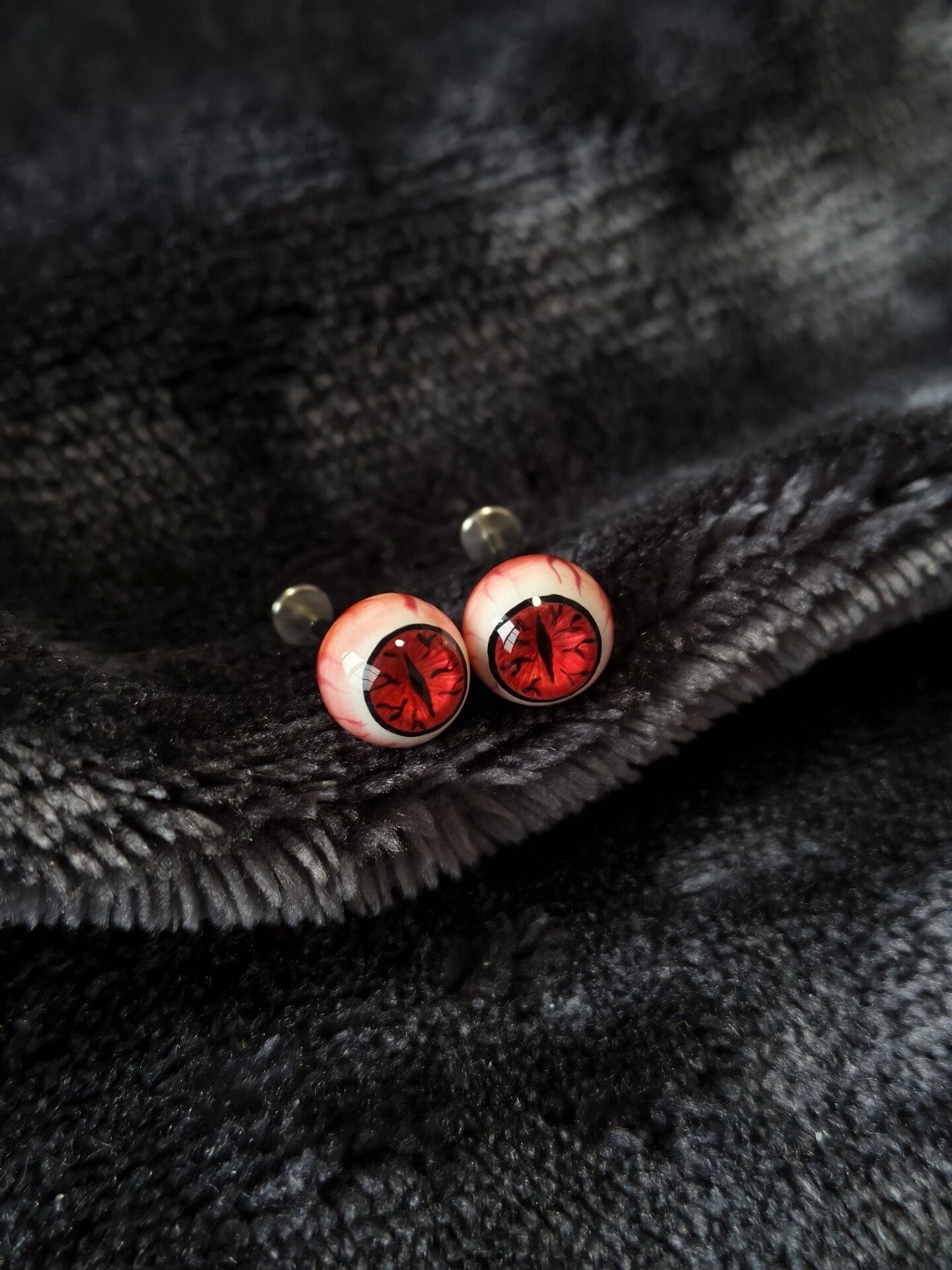 Gaze of the Demon Progenitor | Titanium Demon Slayer Muzan Eyeball Stud