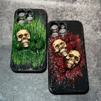 "Eternal Decay" 3D Realistic Skull Phone Case | Handmade Gothic Dripping Texture Art