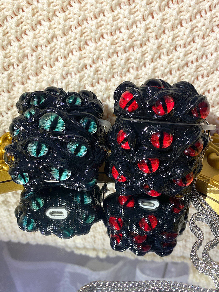 "Pocket Monster" 3D Multi-Eye AirPods Case | Handmade Horror Gore & Glow Texture Cover