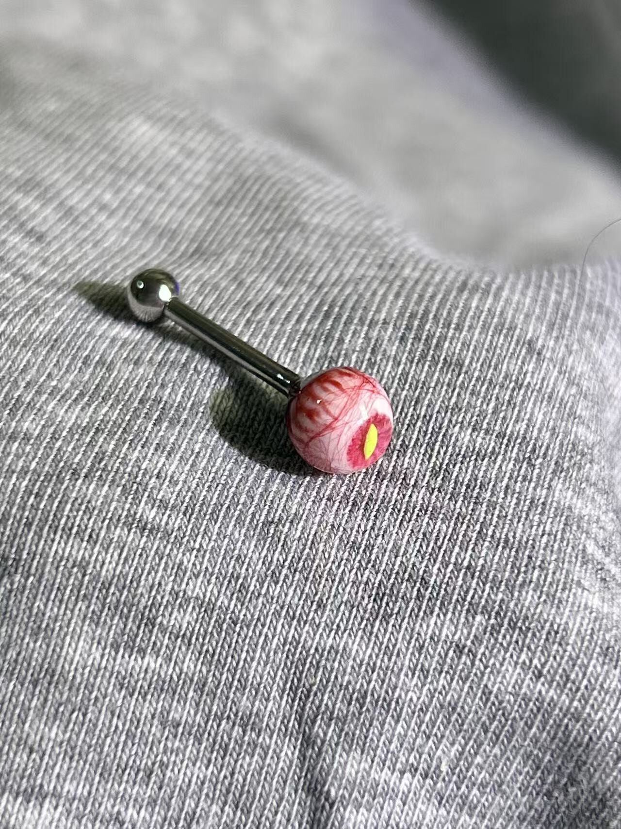 Awakening of the Feral Beast | Titanium Reptile Dragon Eyeball Stud