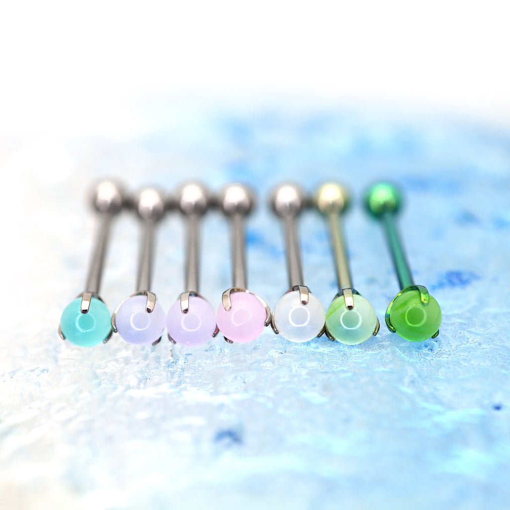 14G Titan-Hantelstange mit CZ-Innengewinde 