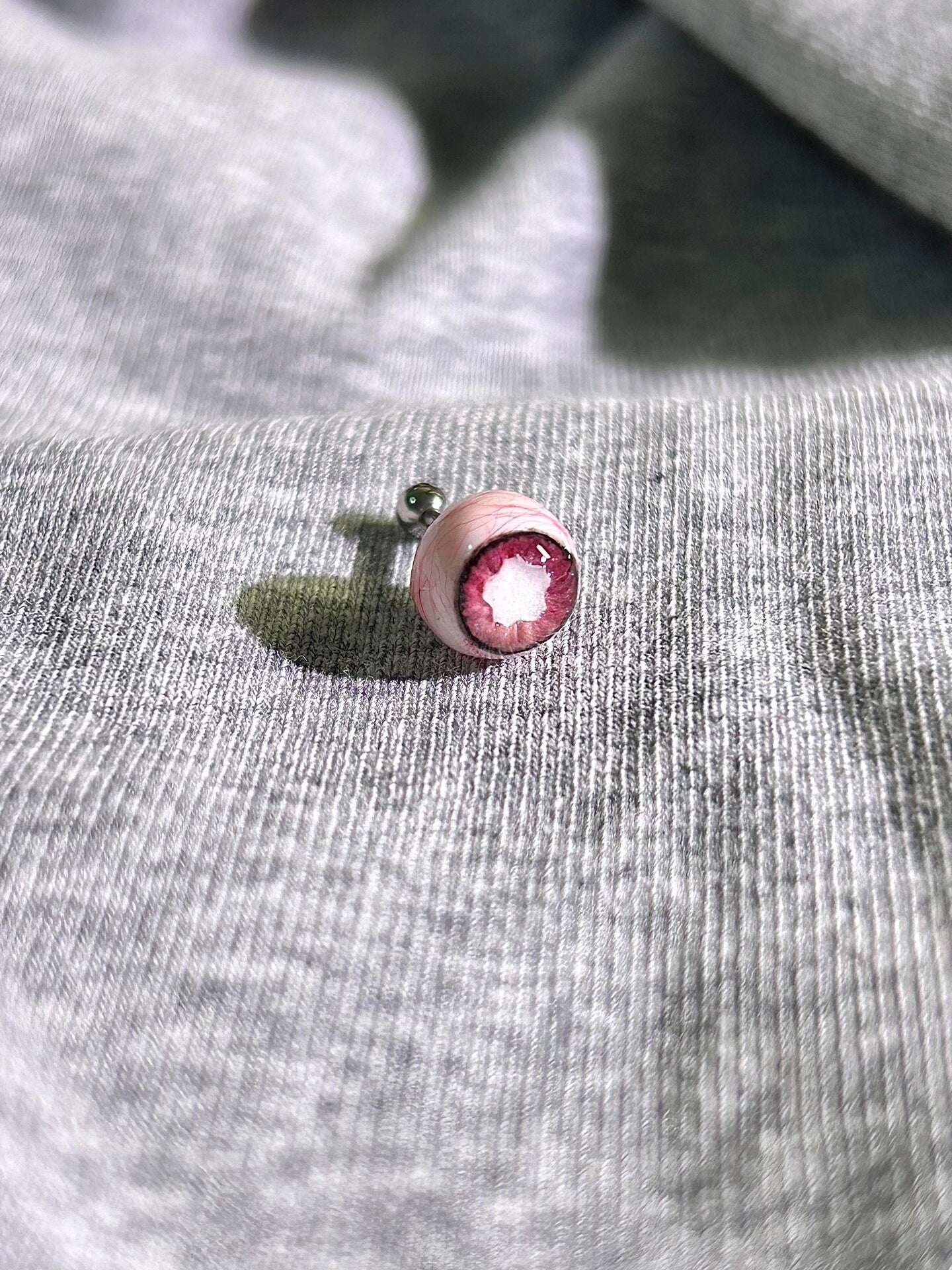 Memories of Snow & The Compass Needle | Titanium Demon Slayer Akaza & Koyuki Eyeball Stud