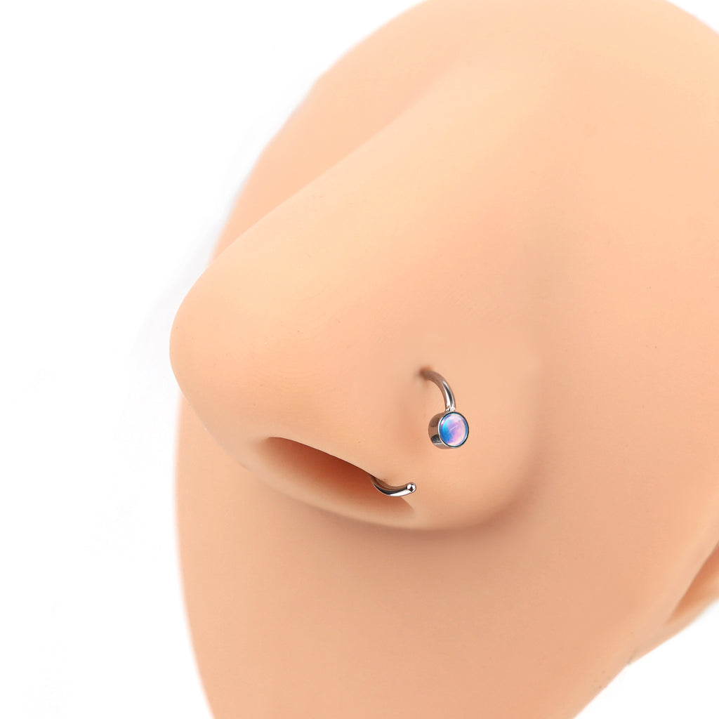 Nasenpiercing aus Edelstahl, C-Form, 20G 
