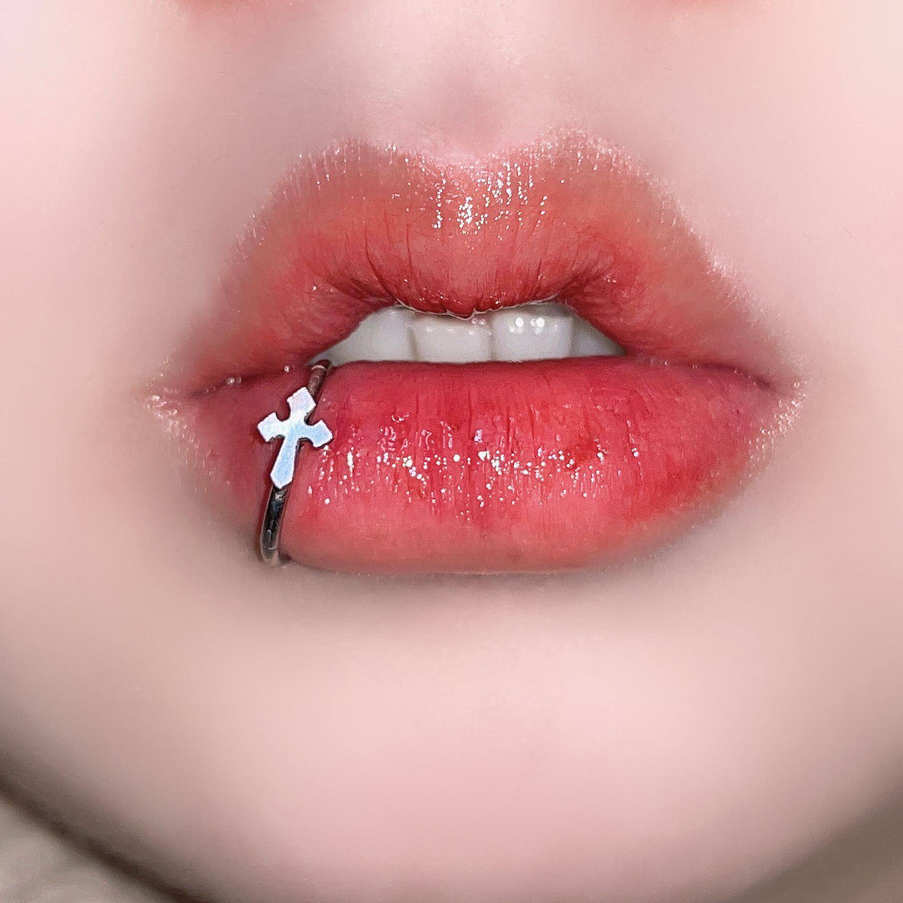 316L Surgical Steel Shaped Seamless Ring - Cross, Star & Heart Hinged Lip Hoop