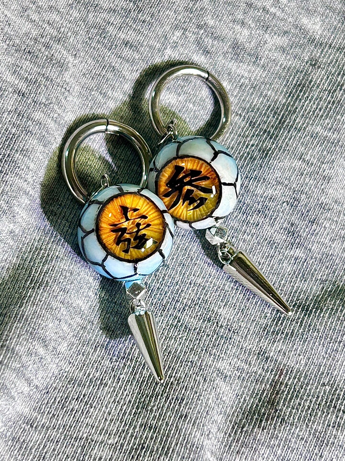 Destructive Death❄️ | Upper Rank Three Akaza Eyeball Earrings