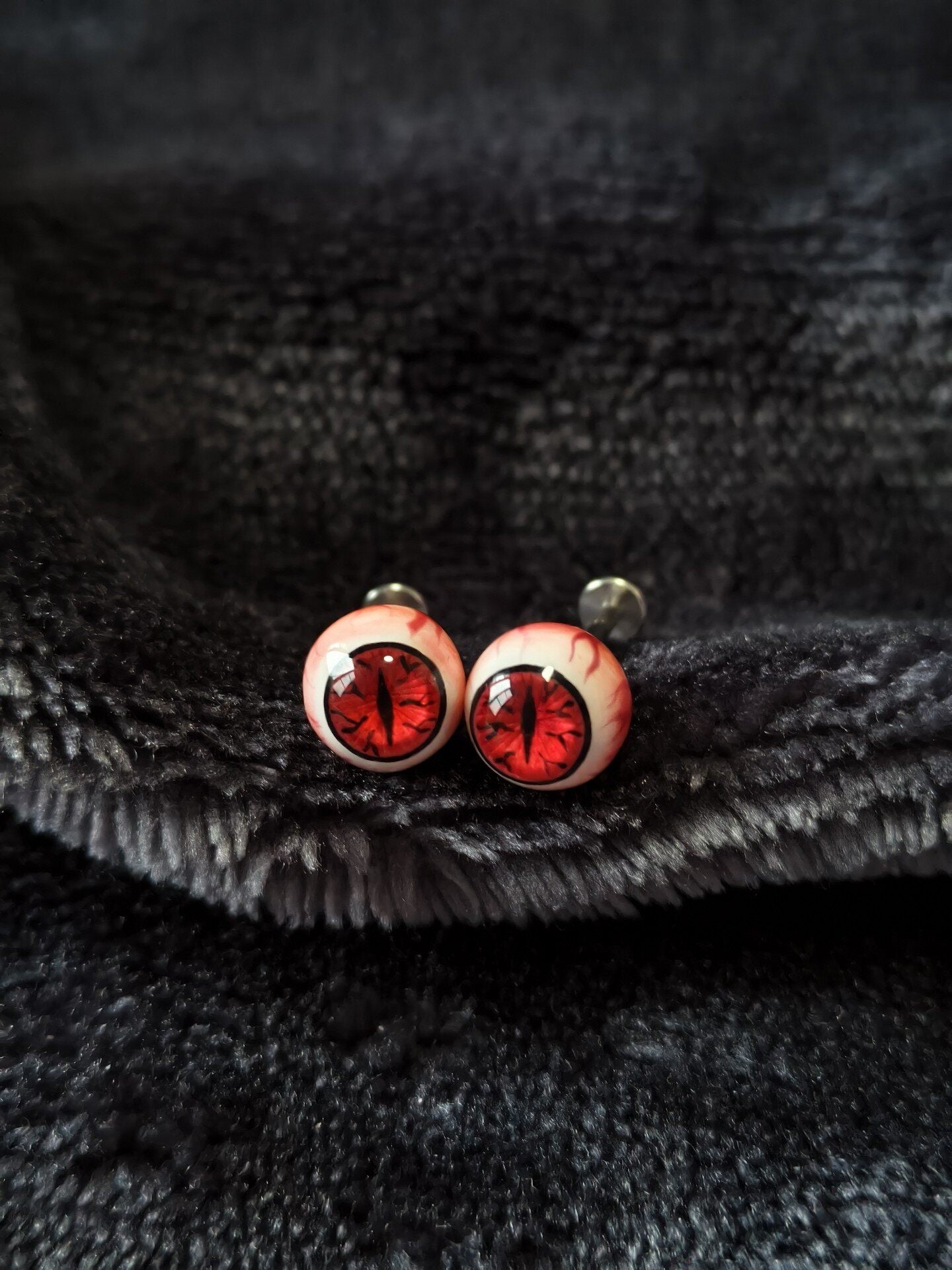 Gaze of the Demon Progenitor | Titanium Demon Slayer Muzan Eyeball Stud