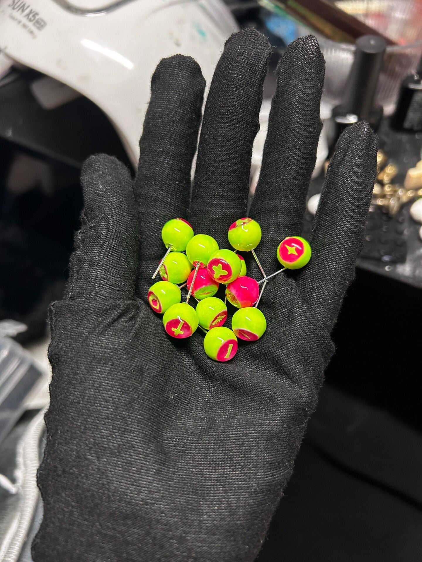 Curse of the Toxic Symbiote | Titanium Neon Cyber-Goth Eyeball Stud