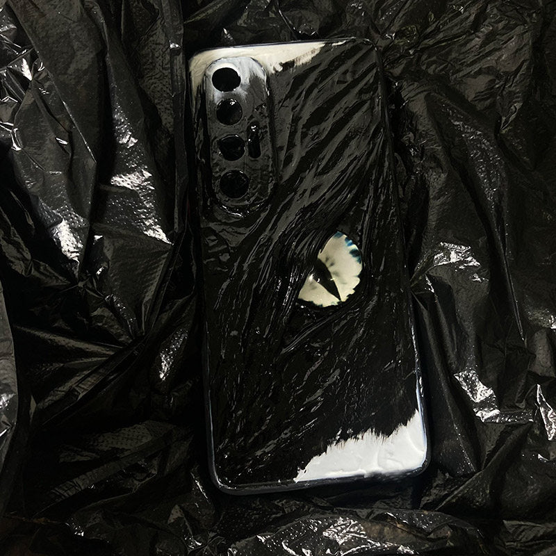 "Abyssal Watcher" Custom 3D Black Texture Phone Case | Choose Your Eye Style
