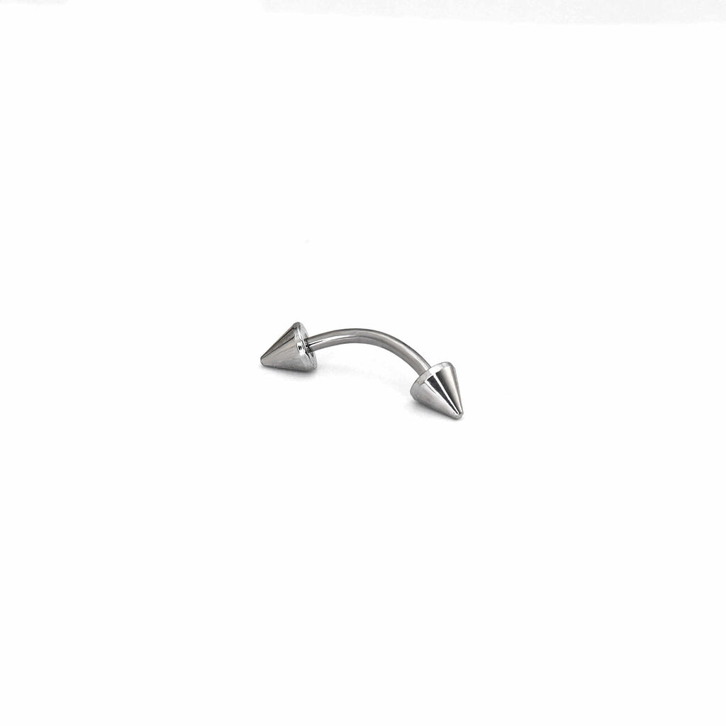 Basic Spike Augenbrauen-Barbell aus Edelstahl mit Außengewinde und Spike-Außengewinde 