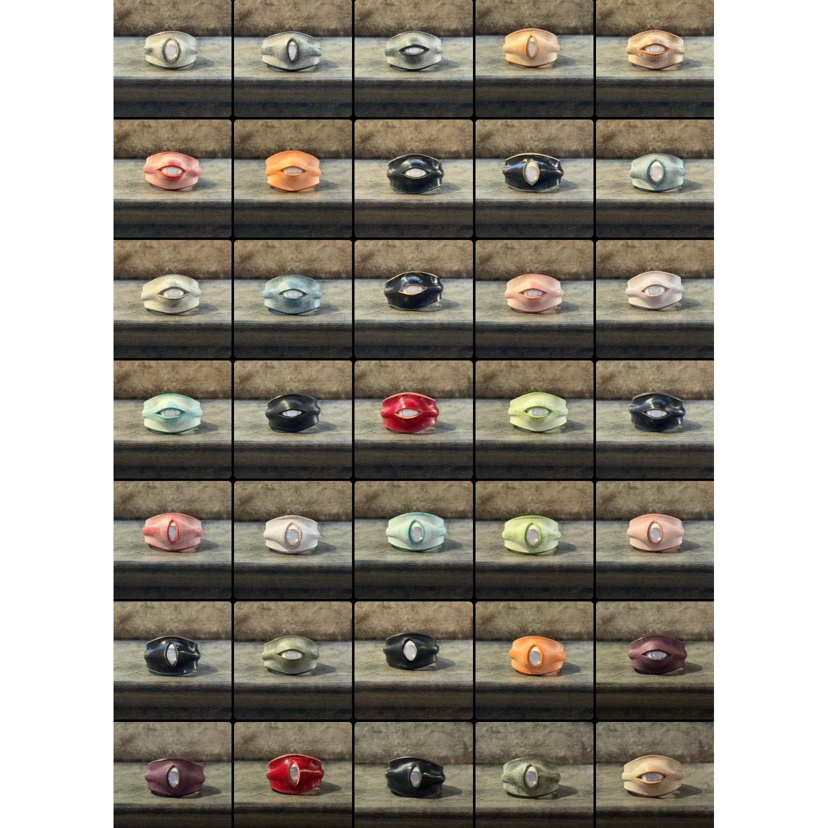 The "Skinwalker" Collection: Colorful Creature Eye Rings | Handcrafted Oddities