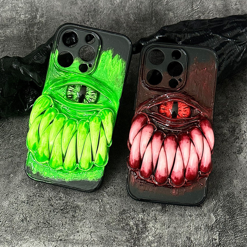 "The Devourer" 3D Big Mouth Monster Phone Case | Realistic Teeth & Cyclops Eye Art