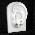 Clous d'oreilles fins 20G avec mini CZSta 