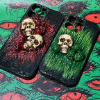 "Eternal Decay" 3D Realistic Skull Phone Case | Handmade Gothic Dripping Texture Art