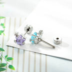 Black & White Multi-CZ Ear Studs