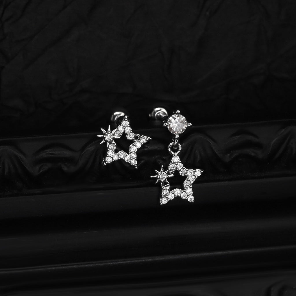 Clous d'oreilles fins 20G avec mini CZSta 