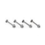 16G | 18G ASTM F136 Titanium Ball/Spike Stud - Healing Flat Back Labret for Lip & Cartilage