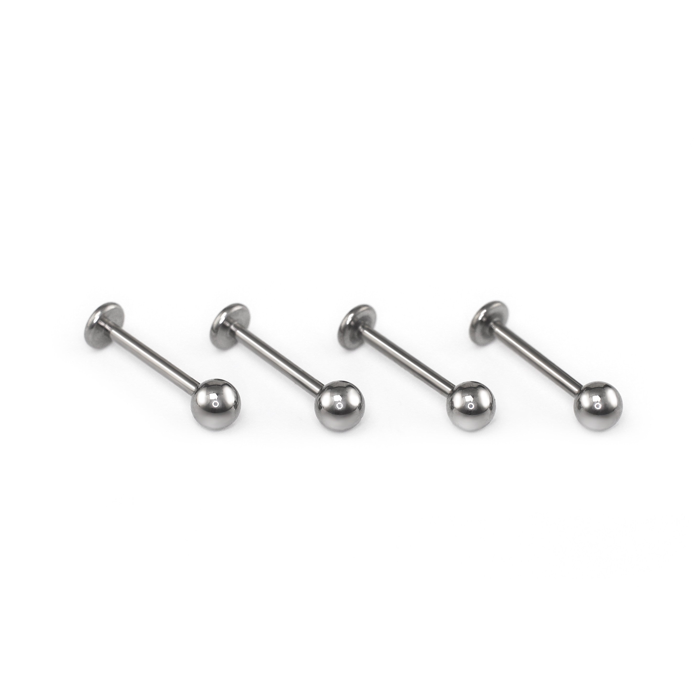 16G | 18G ASTM F136 Titanium Ball/Spike Stud - Healing Flat Back Labret for Lip & Cartilage