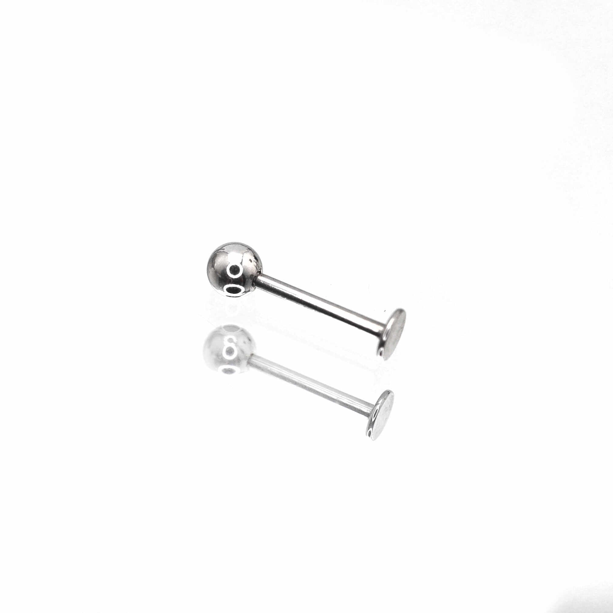 2Pcs 16G Ball & Spike Studs | Externally Threaded Surgical Steel Lip & Cartilage Piercing