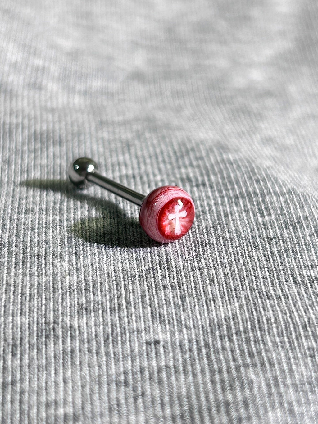 Tears of the Fallen Heretic | Titanium Holy Cross Eyeball Stud