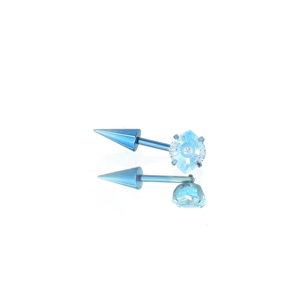The Glacier Devil's Eye - Titanium Cartilage & Helix Stud