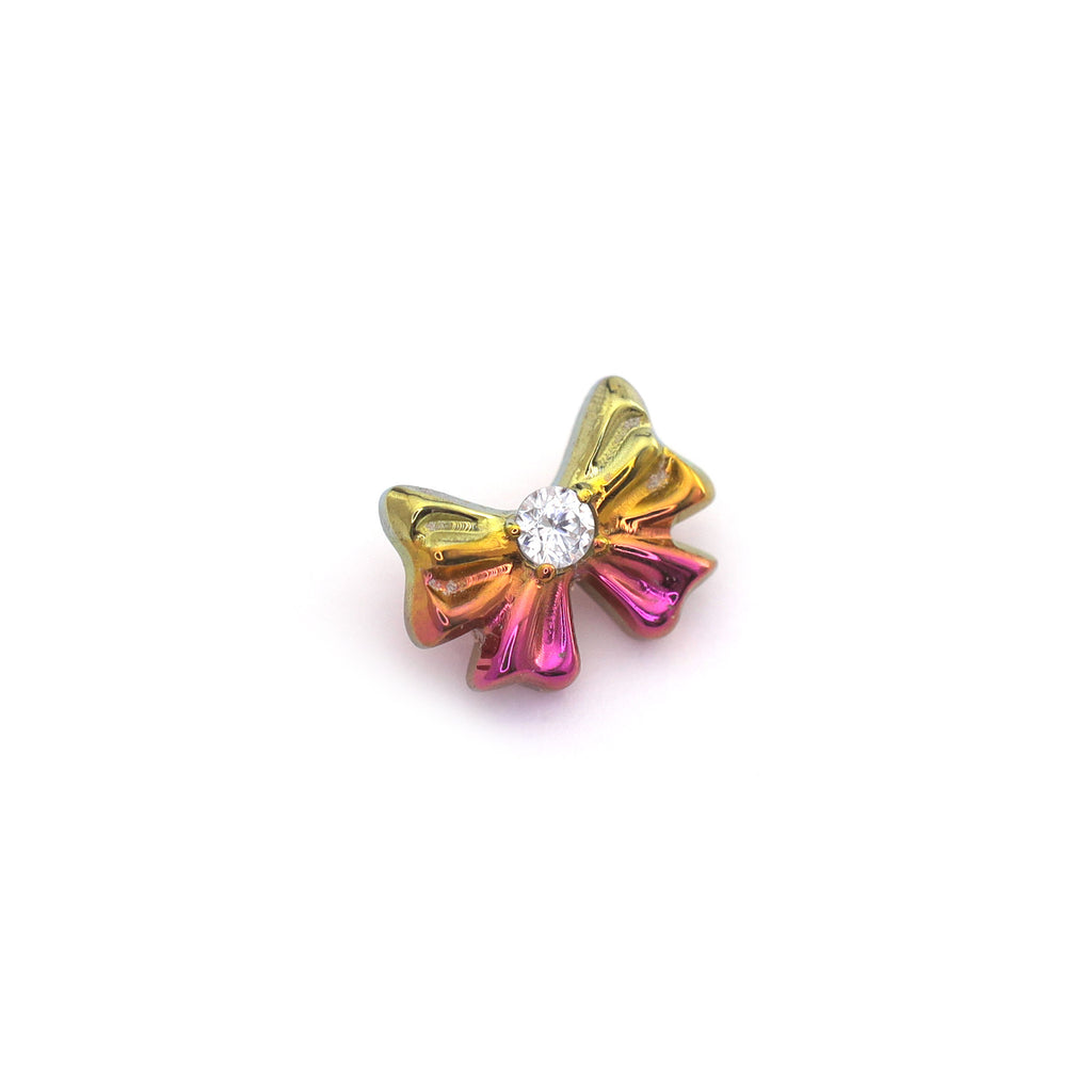 Titanium CZ Bowknot Stud | Cute Coquette Cartilage Earring