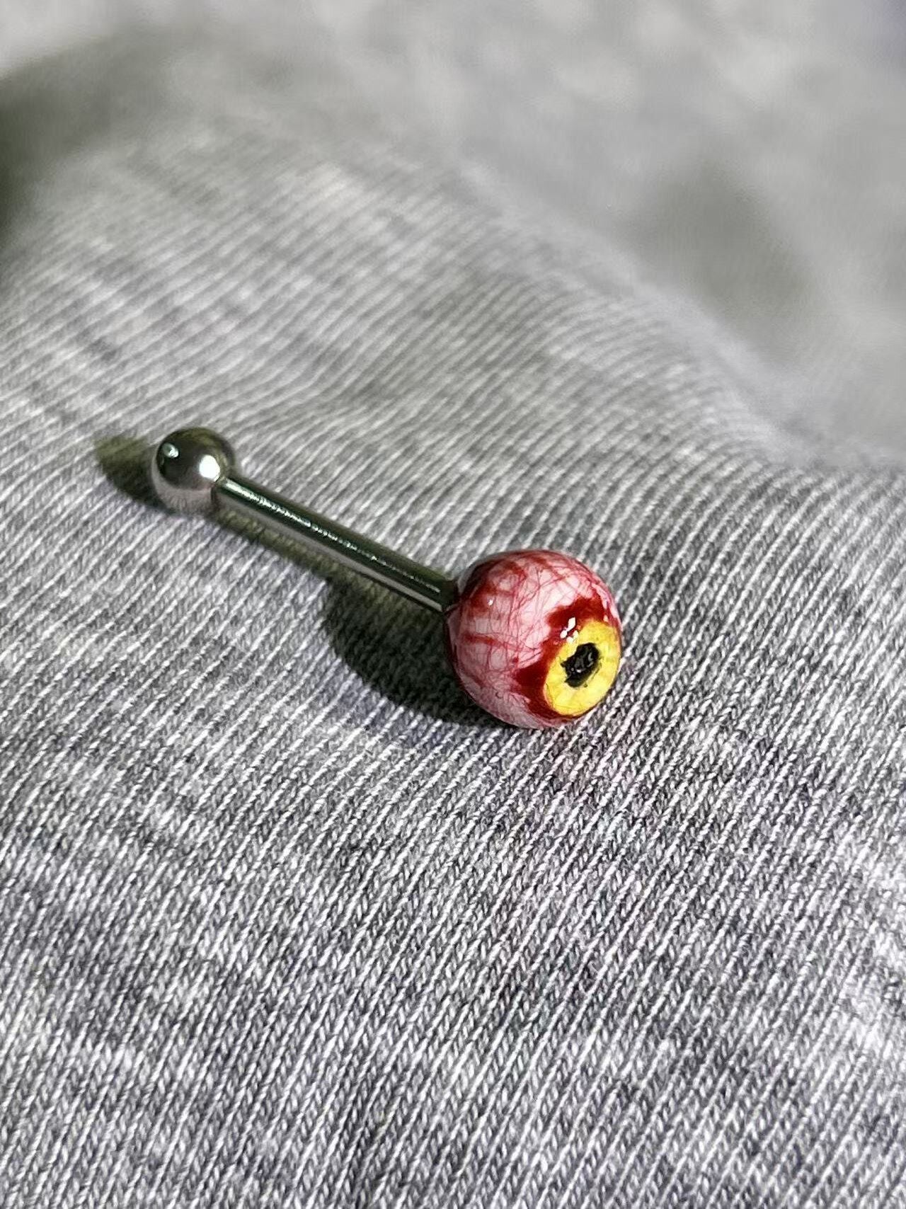 Awakening of the Feral Beast | Titanium Reptile Dragon Eyeball Stud