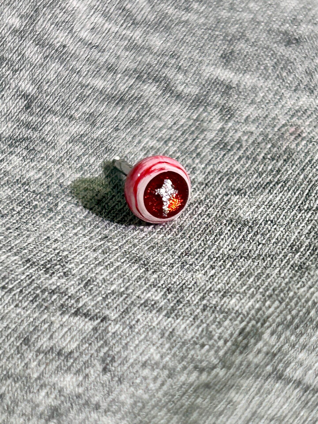 Titanium Glitter Core Eyeball Piercing Stud | Vampire Goth Jewelry