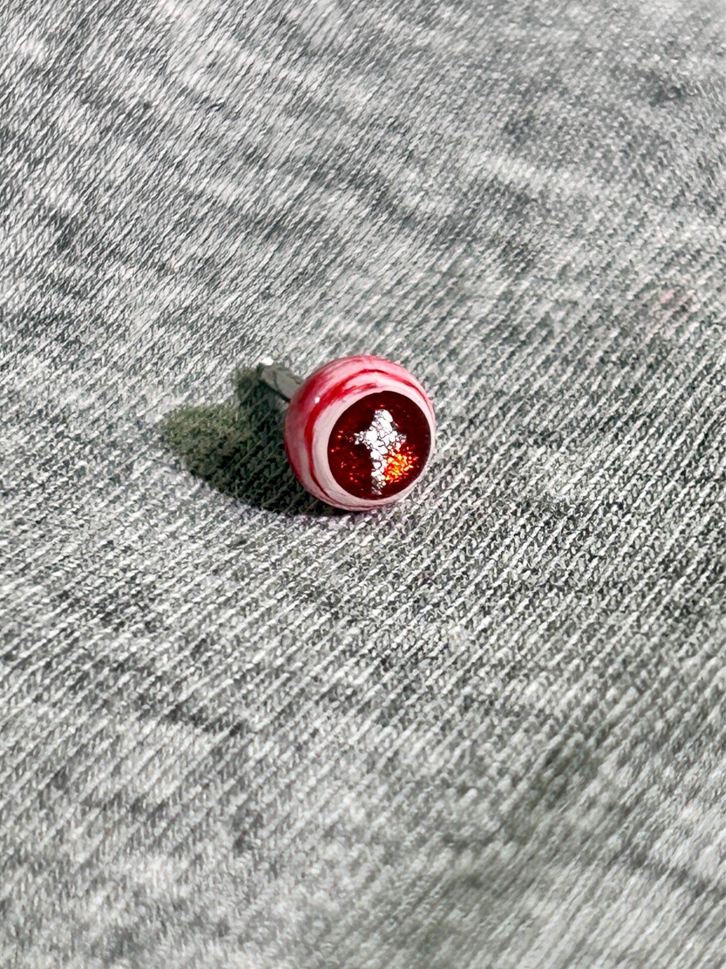 Titanium Glitter Core Eyeball Piercing Stud | Vampire Goth Jewelry