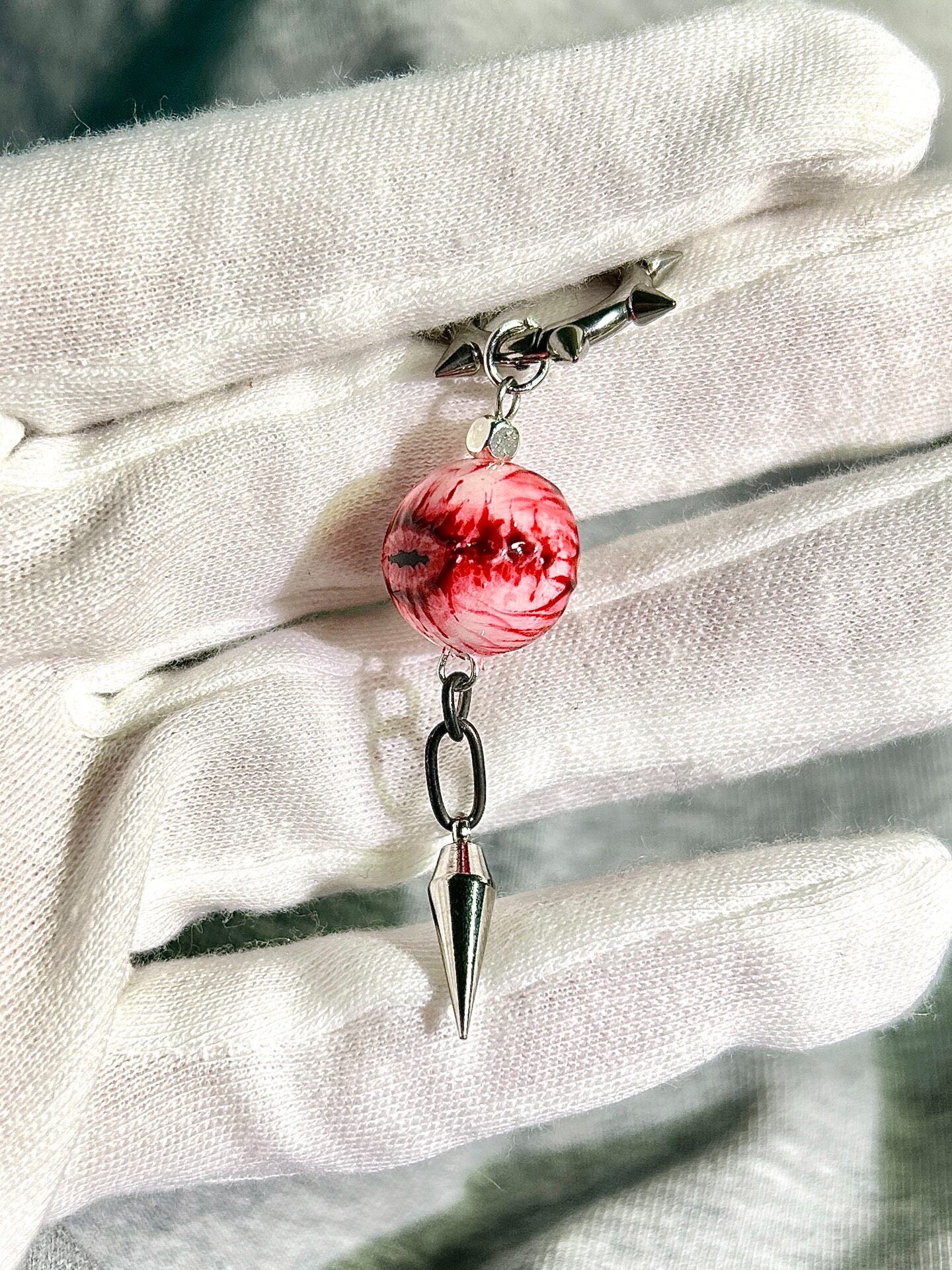 Flesh and Blood | Macabre Body Horror Spike Drop Earrings