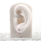 16G Pastellfarbener Zirkonia-Titan-Hufeisenring 