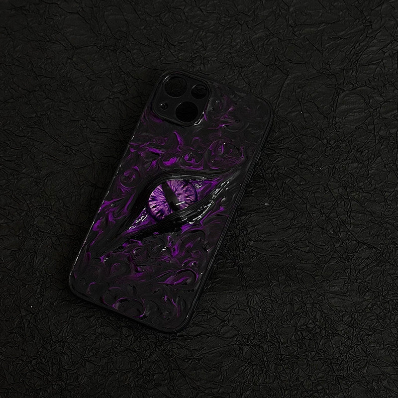 "Elemental Chaos" Marbled Dragon Eye 3D Phone Case | Swirling Texture Resin Cover