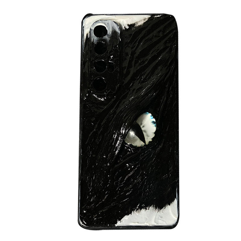 "Abyssal Watcher" Custom 3D Black Texture Phone Case | Choose Your Eye Style