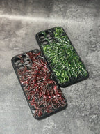 "Gothic Relics" 3D Embossed Phone Case | Bloody Cross, Fallen Angel & Spine Ribcage Art